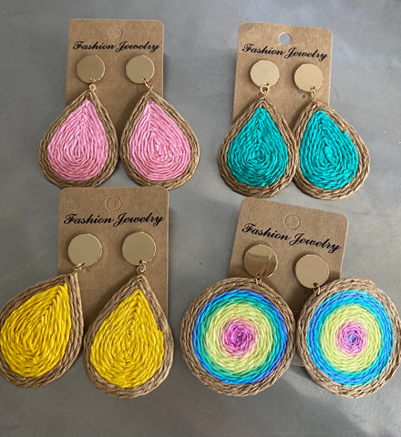 Bohemian Rattan Earrings